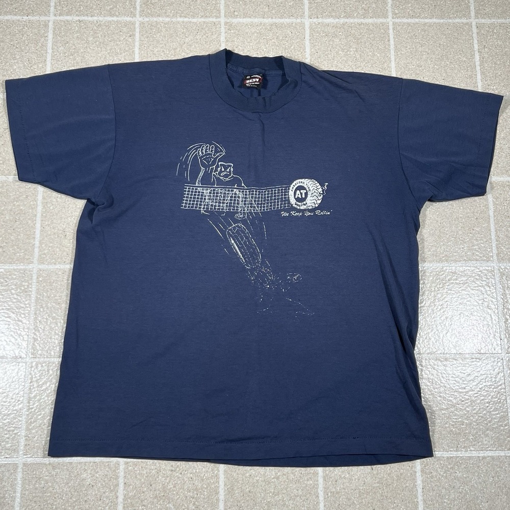 Vintage‎ Made In USA Single Stitch Andalora Tire Shop Tshirt Size XL